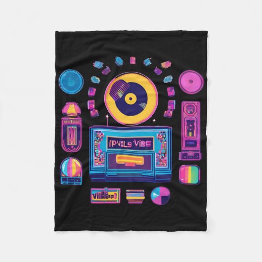 Pixels Fleece Deken (Voorkant)