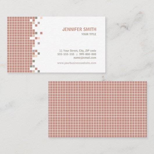Pixels Grid maakt creatief visitekaartje (Voorkant / Achterkant)