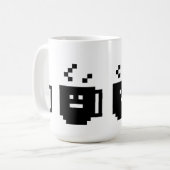 Pixels hebben ook cafeïne nodig koffiemok (Voorkant links)