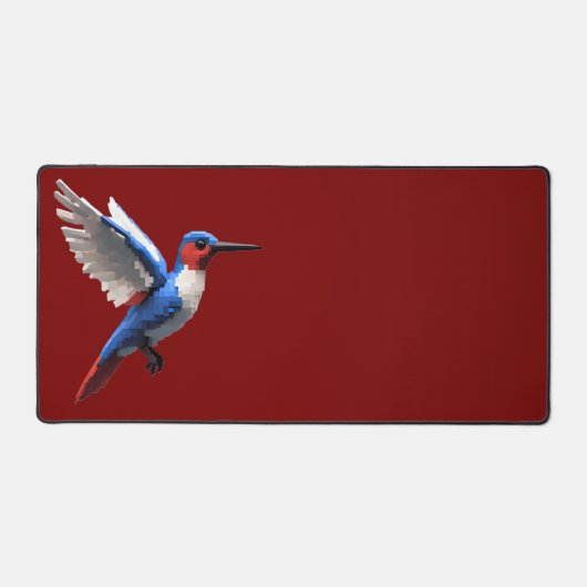 Pixels Hummingbird Desk Mat (Voorkant)