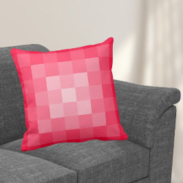 Pixels in de kleuren rood - Sierkussen
