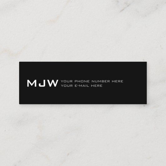 Pixels minimalistisch modern professioneel boek. mini visitekaartje (Achterkant)