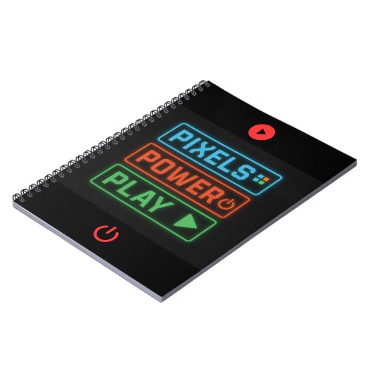 Pixels Power Play Gamer Notebook – Level Up! Notitieboek (Linkerzijde)