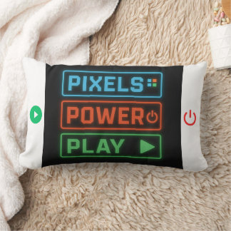 Pixels Power Play Gamer Pillow – Retro Pixel Art F Kussen