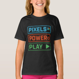 Pixels Power Play T-shirt – Gaming T-shirt voor ki
