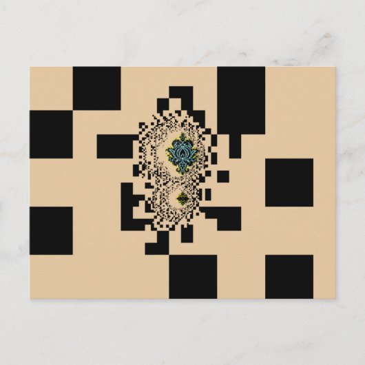 Pixels zonder rand Briefkaart Sjabloon (Voorkant)