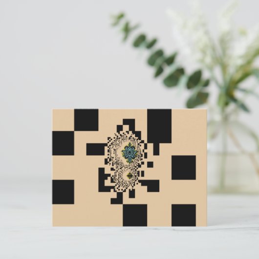 Pixels zonder rand Briefkaart Sjabloon (Staand voorkant)