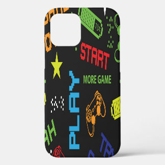 Pixelspelstijl: Abstract naadloos. iPhone 12 Hoesje