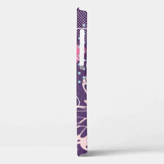 Pixelte graffiti butterflies in een  kleur p Case-Mate iPhone case (Achterkant / Links)