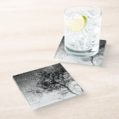 pixeltekenstructuur glazen onderzetter (Schuin)