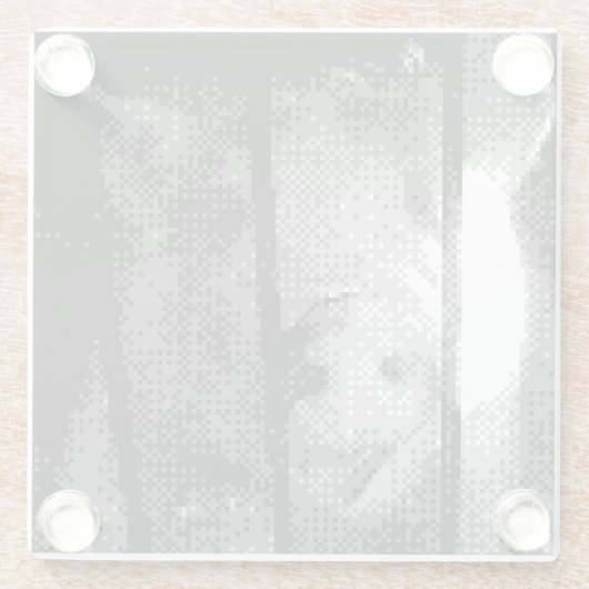 pixelvarken glazen onderzetter (Achterkant)