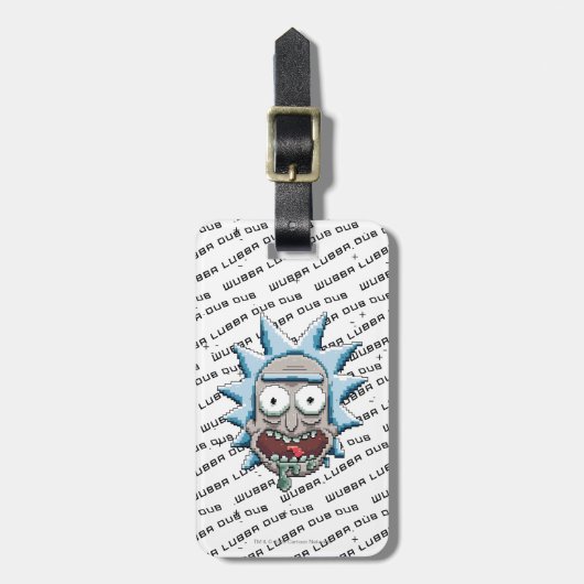 Pixelverse Rick Drooling Head Bagagelabel (Voorkant verticaal)