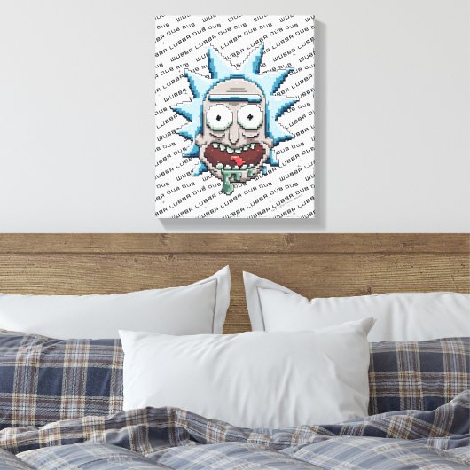 Pixelverse Rick Drooling Head Canvas Afdruk (Insitu (Slaapkamer))