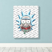 Pixelverse Rick Drooling Head Canvas Afdruk (Insitu (Houten vloer))
