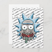 Pixelverse Rick Drooling Head Notitiekaartje (Voorkant / Achterkant)
