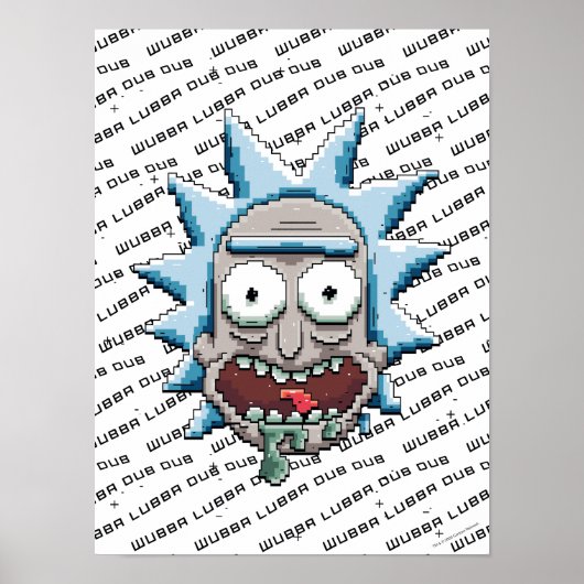 Pixelverse Rick Drooling Head Poster (Voorkant)