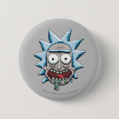 Pixelverse Rick Drooling Head Ronde Button 5,7 Cm (Voorkant)