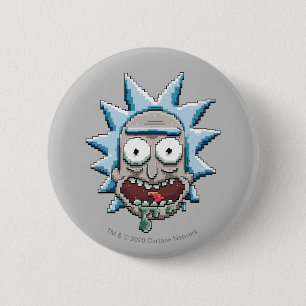 Pixelverse Rick Drooling Head Ronde Button 5,7 Cm