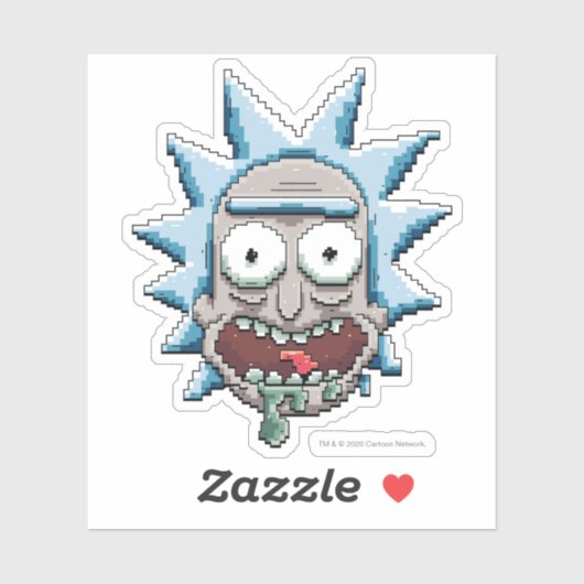 Pixelverse Rick Drooling Head Sticker (Vel)