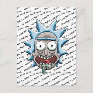 Pixelverse Rick Drooling Head Uitnodiging Briefkaart