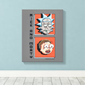 Pixelverse Rick en Morty Panel Graphic Canvas Afdruk (Insitu (Houten vloer))