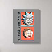 Pixelverse Rick en Morty Panel Graphic Canvas Afdruk (Voorkant)