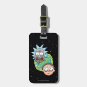 Pixelverse Rick en Morty Portal Grafisch Bagagelabel (Voorkant verticaal)