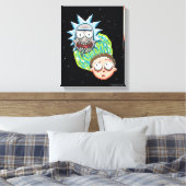 Pixelverse Rick en Morty Portal Grafisch Canvas Afdruk (Insitu (Slaapkamer))