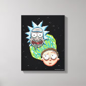 Pixelverse Rick en Morty Portal Grafisch Canvas Afdruk (Voorkant)