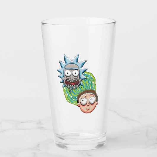 Pixelverse Rick en Morty Portal Grafisch Glas (Voorkant)