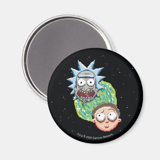 Pixelverse Rick en Morty Portal Grafisch Magneet (Voorkant / Achterkant)