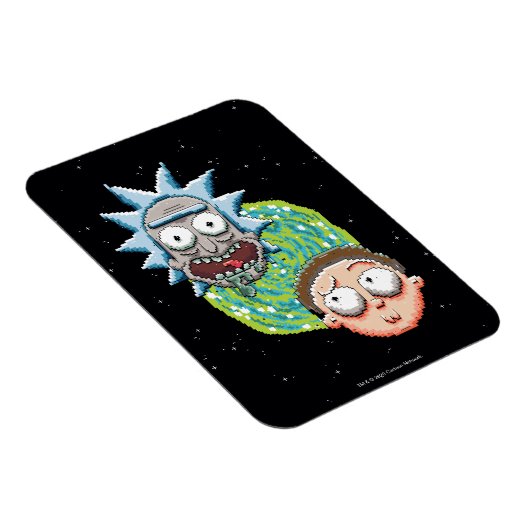 Pixelverse Rick en Morty Portal Grafisch Magneet (Rechterzijde)