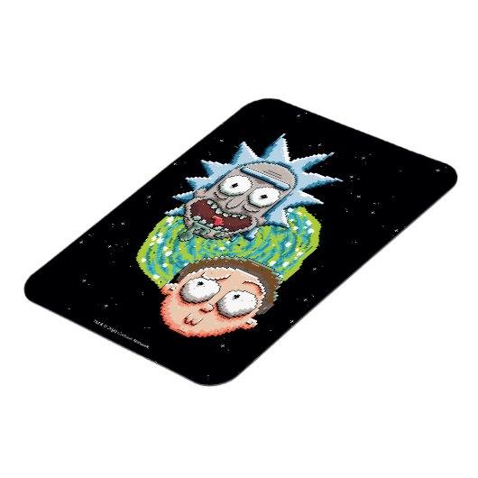 Pixelverse Rick en Morty Portal Grafisch Magneet (Linkerzijde)
