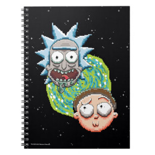 Pixelverse Rick en Morty Portal Grafisch Notitieboek