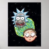 Pixelverse Rick en Morty Portal Grafisch Poster (Voorkant)