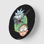 Pixelverse Rick en Morty Portal Grafisch Ronde Klok (Hoek)