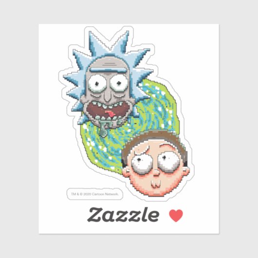 Pixelverse Rick en Morty Portal Grafisch Sticker (Vel)