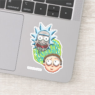 Pixelverse Rick en Morty Portal Grafisch Sticker