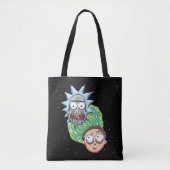 Pixelverse Rick en Morty Portal Grafisch Tote Bag (Voorkant)