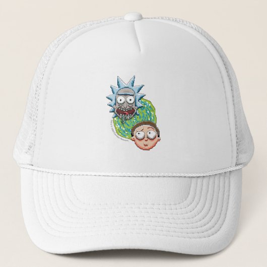 Pixelverse Rick en Morty Portal Grafisch Trucker Pet (Voorkant)