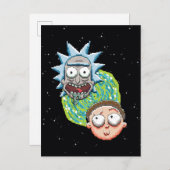 Pixelverse Rick en Morty Portal Grafisch Uitnodiging Briefkaart (Voorkant / Achterkant)