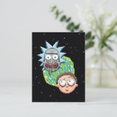 Pixelverse Rick en Morty Portal Grafisch Uitnodiging Briefkaart (Staand voorkant)