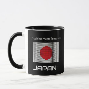 Pixelvlag van Japan Mok