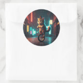 Pixelvormig Gesponnen effect Ronde Sticker (Tas)