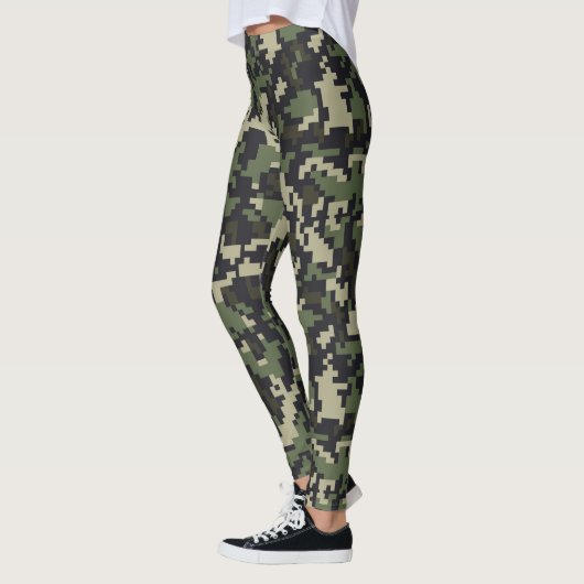 Pixelvormige camouflageprint leggings (Links)