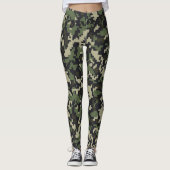 Pixelvormige camouflageprint leggings (Voorkant)