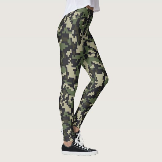 Pixelvormige camouflageprint leggings (Rechts)