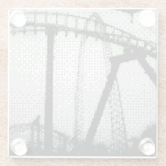 pixelvormige onderzetter van rijglas glazen onderzetter (Achterkant)