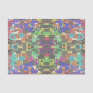 Pixelvormige patronen voorbij de kleuren van de re tissuepapier
