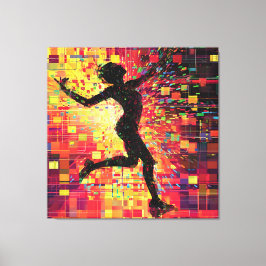 Pixelvormige pols canvas afdruk